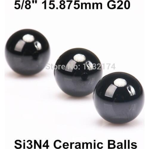 5/8" 15.875mm Silicon Nitride Ceramic Ball Si3N4 Grade G20 10PCS/Lot used in Bearing,Pump,Valve ball 15.875mm ceramic ball