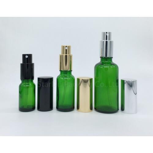 5ml 10ml 15ml 20ml 30ml 50ml 100ml Empty green Glass Spray Bottle Perfume Container Refillable Cosmetic Atomizer bottles
