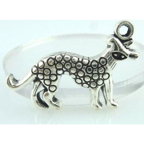 6pcs Antique Silver 31*20mm Wild Animal Charms Pendant For Jewelry Making Bracelet Vintage Accessories