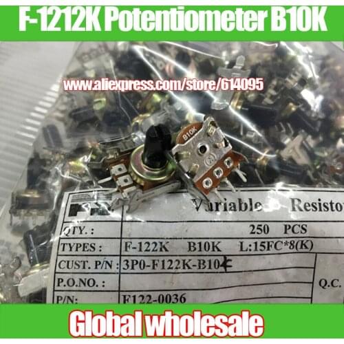 8pcs Taiwan F-1212K RK1212N Horizontal Single Potentiometer B10K / Handle Length 10MMF