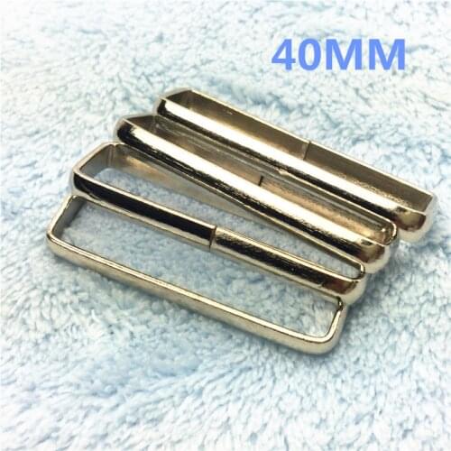 80 Pcs Rectangle Metal Ring 40mm (1.6''in)No Welded D webbing Belt buckles Unwelded Silver Plated buckle Loop Holder Locker