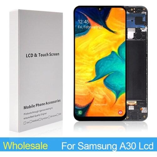 5Pcs Wholesale Original 6.4inch A305F A305 LCD For Samsung Galaxy A30 Display Touch Screen Panel Digitizer Assembly Replacement