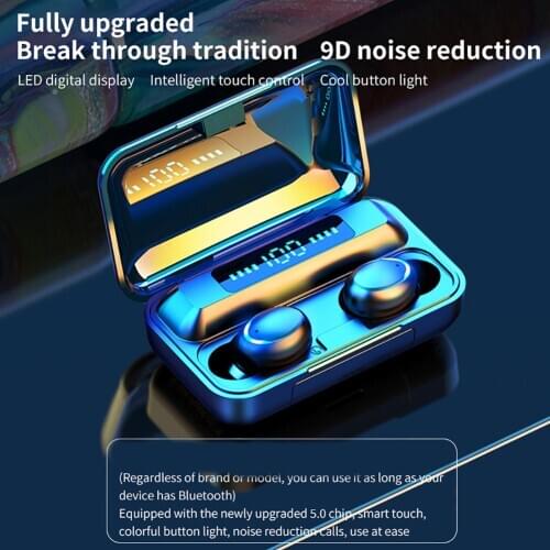 F9-5C TWS Bluetooth 5.0 Wireless Headphones 9D Stereo Sound Earphones Waterproof Sport Gaming Headset Earbuds for Smartphone