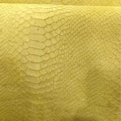 Elegant Genuine Crazy Horse Leather Fur and Leather Fabric with Snake Embossed Sewing Material For Shoe Boot Handbag