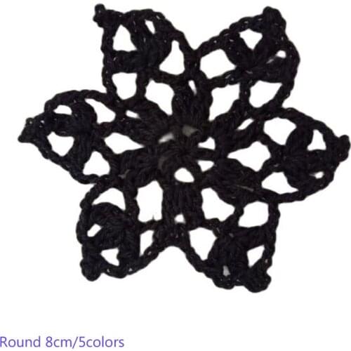 Hot black cotton round placemat cup coaster mug kitchen wedding table place mat cloth lace Crochet tea drink doily Handmade pad