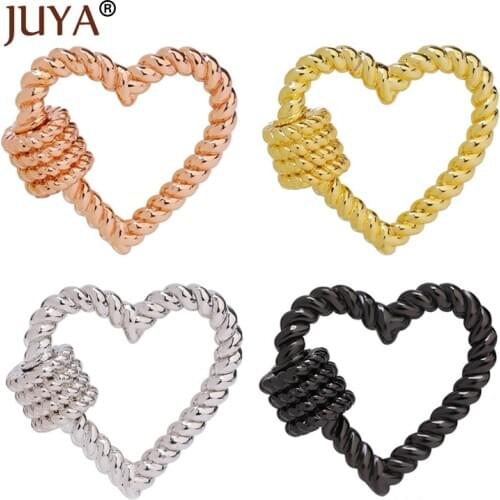 JUYA Spiral Clasp Jewelry Findings Supplies Copper Screw Clasps Accessories For Luxury Hanging Chains Pendant Jewelry Making