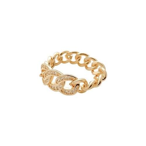 Europe and the United States restore ancient ways fashion sense love chain diamond ring elegant personality design ring