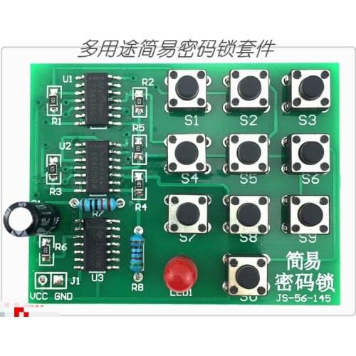 Multi-purpose Code Lock Kit Simple Code Lock Electronic Code Lock Kit Electronic Production DIY Kit