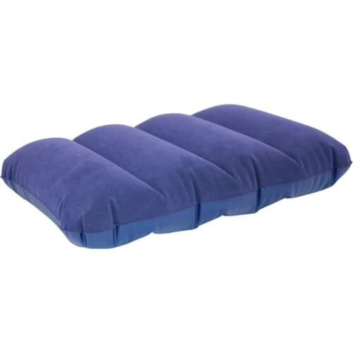 Multi-function Inflatable Pillow Outdoor Flocking Waist Cushion Comfortable Flocked PVC Patchwork Pad for Travel Office