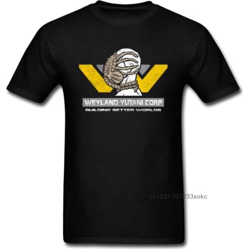Building Better Worlds T-shirt Men Tshirts Weyland Yutani Corp T Shirt Custom Clothing Vintage Tops Tees Mutant Bug