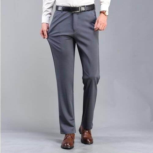 2022 Mens Autumn and Winter New Stretch Suit Pants Straight Business Trousers