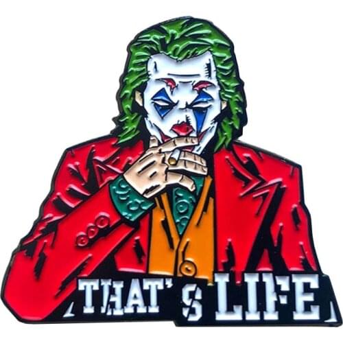 Joker soft enamel pin