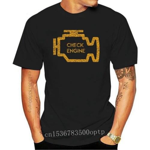 New Check Engine T-Shirt Rennfahrer Petrol Head Fun Auto Liebe Racer Driver Car Printed Tee Shirt