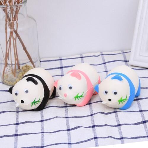 2018 New Jumbo Cute Panda Bear Squishy Slow Rising Soft Squeeze Straps Crean Scented Bread Cake Decor Toy Kid Fun Gift Drop