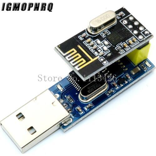 CH340T USB to Serial Port Adapter Board + 2.4G NRF24L01+ Wireless Module For Arduino