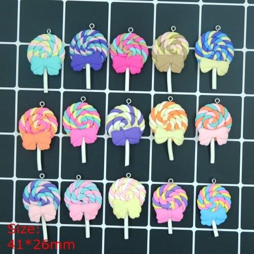 Bow Lollipop Charms Pendants for Handmade decoration bracelets necklace earring key chain Jewelry Making