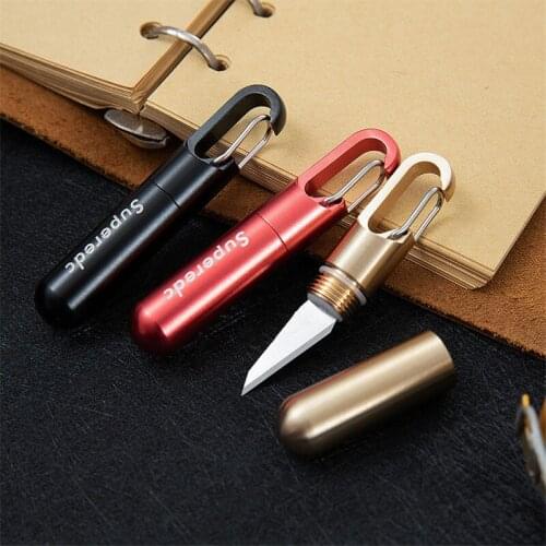 Portable Cutting Tool Brass Multi-Function EDC Mini Tool Key Ring Pendant Tool Capsule Knife for Outdoor