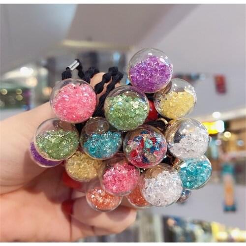 16Pcs / Set2020 New Korean Girl Glass Ball Headband Baby Headdress Set