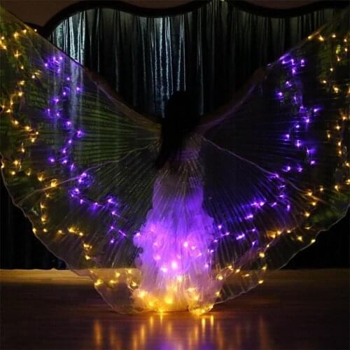M99 Party ballroom dance singer led wears stage luminous costumes colorful led cloak bellydance wings bar show wear props disco