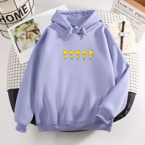 Cute Animal Print Hoodie Oversized Clothes Harajuku Duck Soft Sweatshirts for Women Winter Plus Size Kawaii Hoodies for Girls