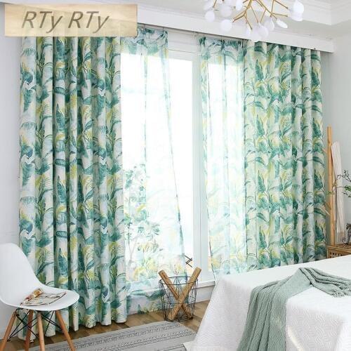 Blackout curtains for the bedroom Shade ready made Curtains with flowers Drapes Transparent Voile Tulle Curtains fabric