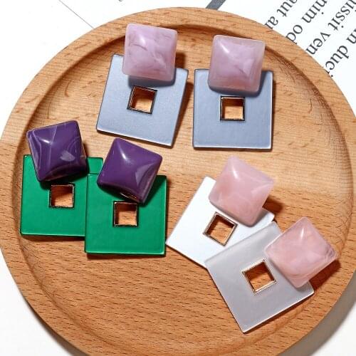 Earrings for Women 2021 Fashion Modern Jewelry Trendy Punk Irregular Geometric Statement Hanging Dangle Earrings