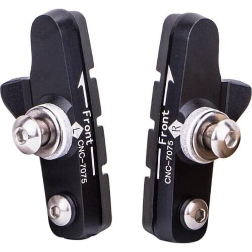 1 Pair Mountain Road Bike Brake Pads MTB Bicycle Braking V-Brake Holder Shoes Rubber Blocks Durable Cycling Accessoriess