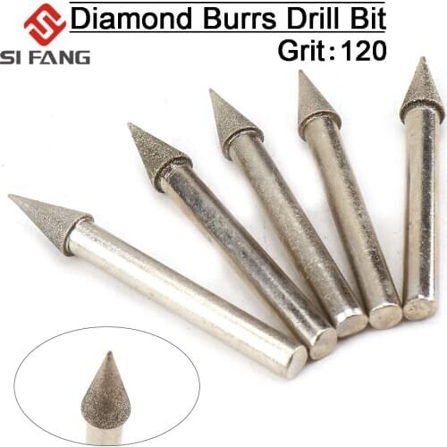 1PC 6mm Shank Diamond Grind Head Wheel Bur Bit Tool Burrs For Metal Stone Engraving Carving Tools 46/120