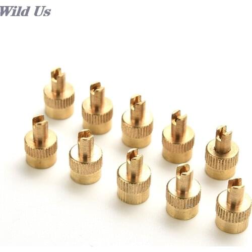 10Pcs Motorcyle Car Chrome Metal Slotted Head Valve Stem Caps With Core Remover Tool