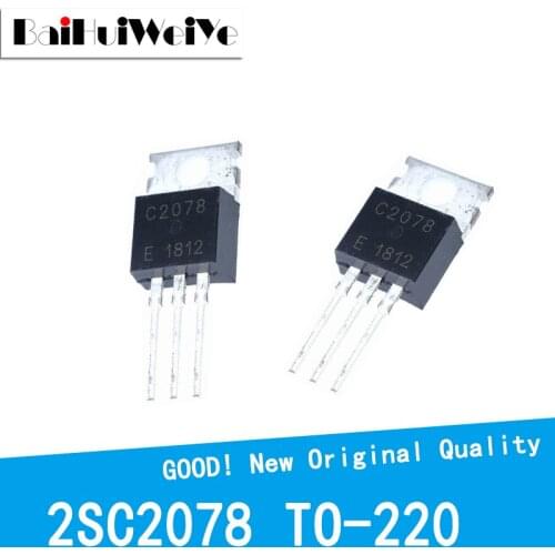 10PCS/LOT 2SC2078 C2078 2078 3A 80V TO-220 New and Original IC Chipset MOSFET MOSFT TO220 transistor