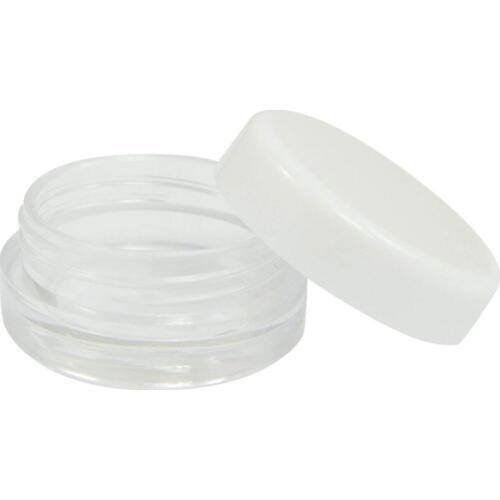 100Pcs Empty Plastic Cosmetic Makeup Jar Pot 15g Transparent Eyeshadow Cream Lip Balm Container Storage Box