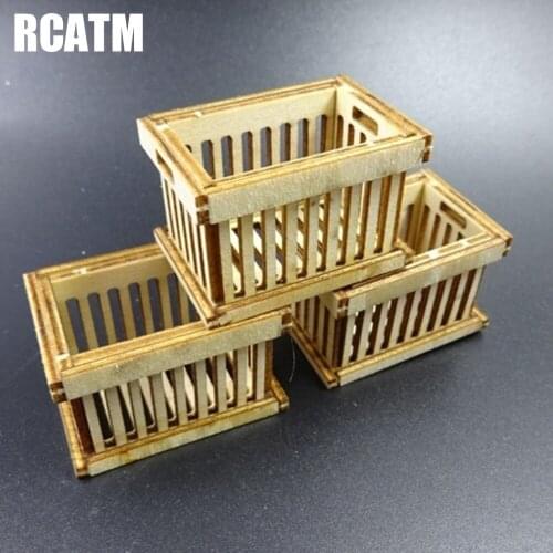 3pcs Fruit Sundries Basket Model Scene Decoration For Tamiya 1/14 RC Truck Tipper Scania Actros Lesu RC Crawler TRX4 SCX10