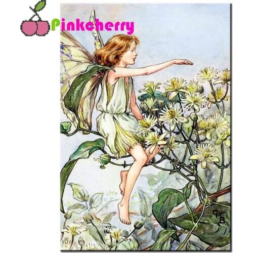 5d DIY diamond embroidery Green Flowers Fairy Girl diamond painting Full square round Cross Stitch Rhinestone mosaic Decor k652