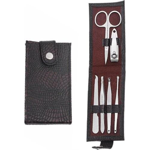 6pcs/set Stainless Steel Nail Clippers Set High Quality Beauty Manicure Set Nail Clippers Gift Portable Nail Care Tool Kit