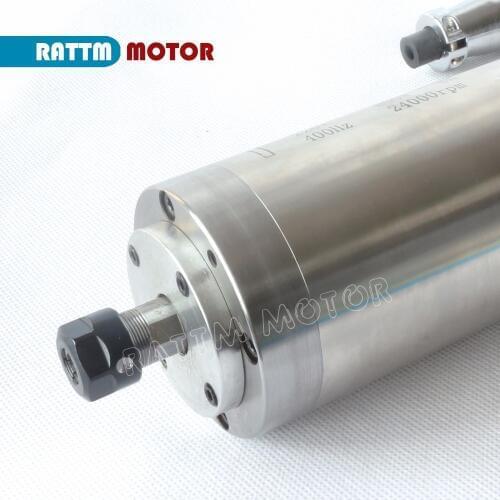 0.8KW 800W water cooled spindle motor ER11 220V 24000rpm 2pcs bearing 400Hz 65mm for CNC Router Engraving Milling grind