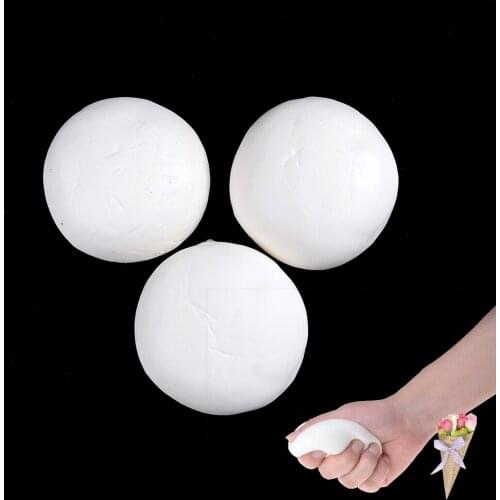 9CM Novelty White Dough Bun Bread Artificial Soft Slow Rising Squishy Stress Release Toy