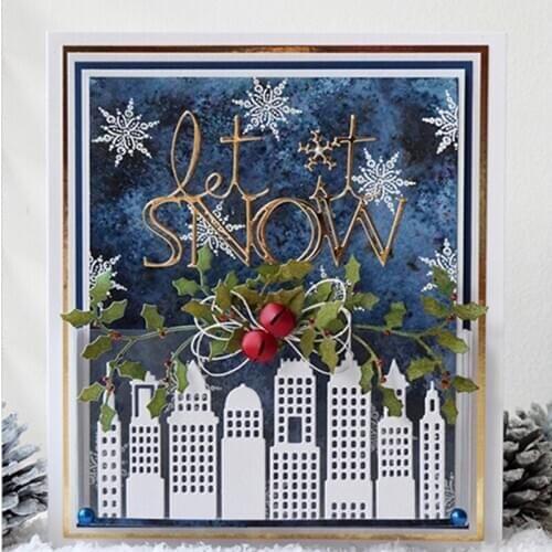 "At It Snow" Alphabet Scrapbooking Dies Metal Cut Handicraft Embossing Stencil Card Photo Album Making Template Decoration