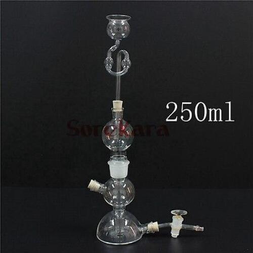 Kipps Apparatus Glass 250ml Lab Equipment Glassware Gas Reaction Lab Use