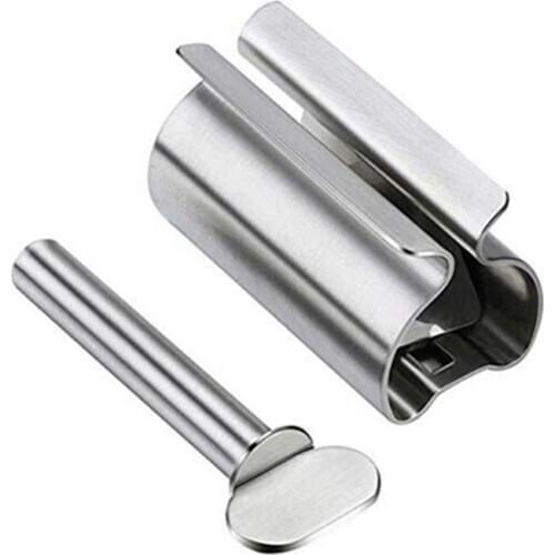 1PC Steel Rolling Toothpaste Squeezer Roller Tool Squeezing Paste Dispenser Metal Tooth Squeezer Bathroom Tube P9Z2