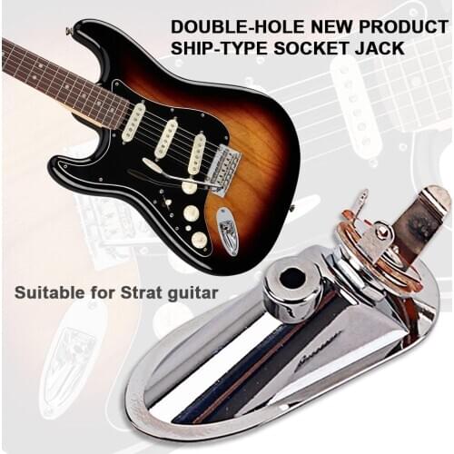 Double-hole Boat Shape Input Jack Plate Socket Tool for Strat Electric Guitar