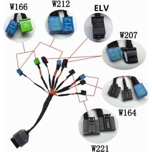 ELV EIS Test Cables for VVDI MB BGA Tool CGDI MB Prog 9 in 1 for Mercedes Benz W204 W212 W221 W164 W166 W216 W447 W218 W246