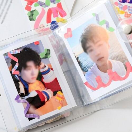 INS Hand Account Sticker Paper Sticker Checkered 2 Sheets Creative Colorful Photo Album Decor Scrapbooking Paper Ribbon Stickers