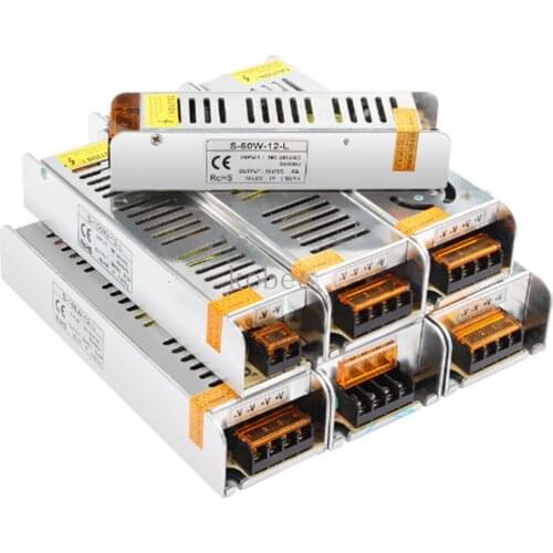 Power Supply 3A 5A 10A 15A 30A DC 12V Lighting Transformer For LED Strip Light Switching Power 36W 60W 120W 150W 180W 200W 240W