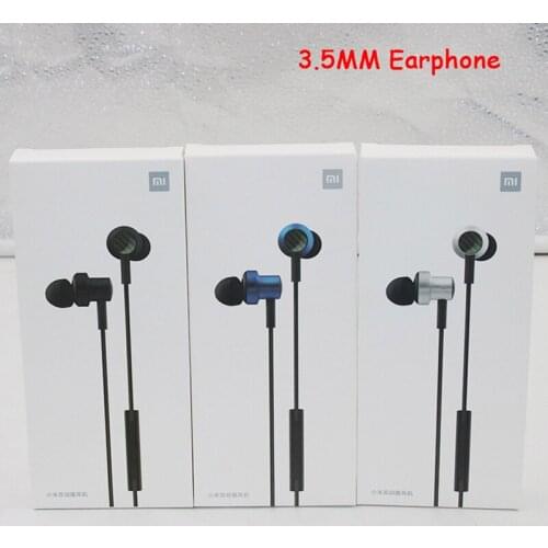 Xiaomi Double Dynamic Earphone 3.5MM In-Ear Bass Headset Stereo Earbuds With Mic Wire Control For Mi 10 Lite CC9 Redmi Note 8T 9