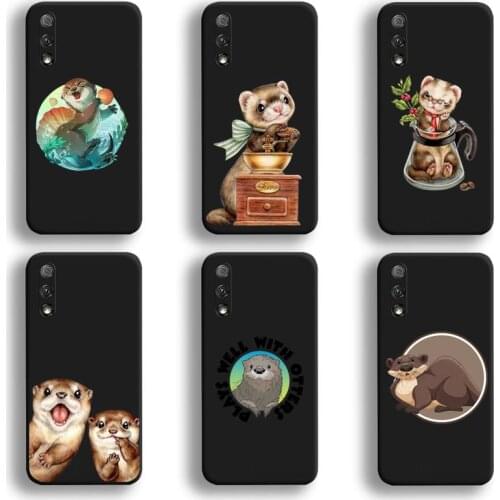NBDRUICAI Cute Cartoon Otter Phone Case For Huawei Honor 30 20 10 9 8 8x 8c v30 Lite view 7A pro