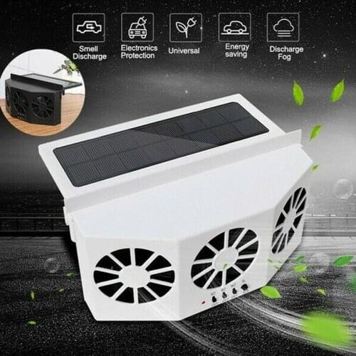 2021 New Portable Car Quiet Air Conditioner Solar Cooling Fan Auto Truck Vehicle Cooler Energy Saving Car Styling