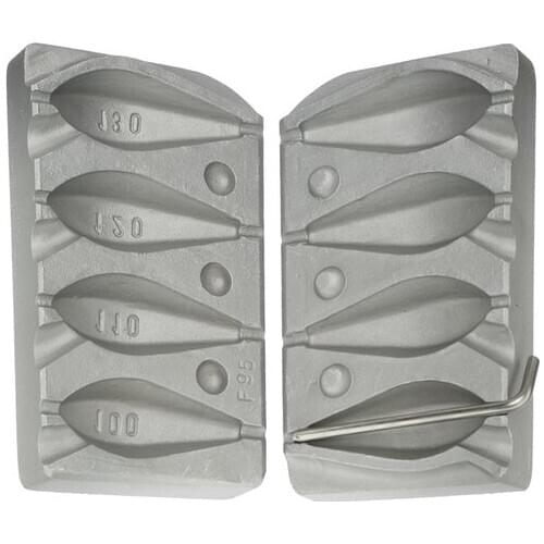 Mould lead fishing Inline Gr.100-110-120-130 fishing beach