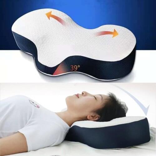 Memory Foam Bedding Pillow Neck protection Slow Rebound Butterfly Shaped Pillow Health Cervical Neck for Sleep Neck Pain