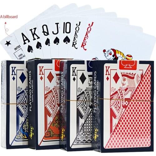 Poker PVC Waterproof Playing Cards Board Game Washable Plastic Deck Of Cards Poker Travel Games