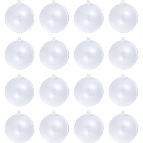 20pcs Christmas Balls Transparent Plastic Balls Hollow Round Balls Christmas Tree Pendant Balls 7cm 4cm 5cm 6cm 8cm A50
